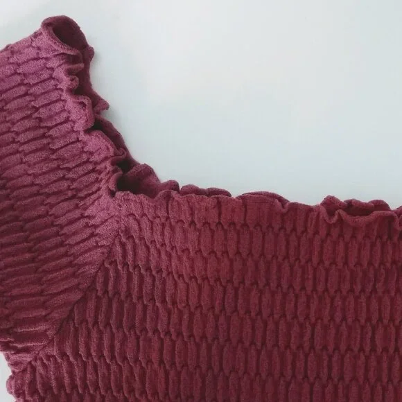 Free People Moulin Ruched Cami Top in Mouve Size M-L - Picture 3 of 6